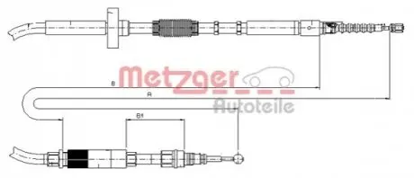 Трос ручного тормоза METZGER 107531