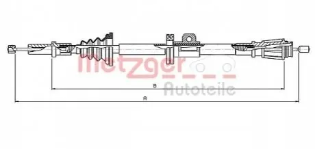 Трос ручника METZGER 108061