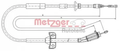 Трос ручника METZGER 108065