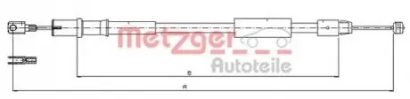 Трос ручника (задній) (L) MB Vito (W639) 03 METZGER 109837