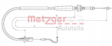 Тросик газа METZGER 110637 (фото 1)