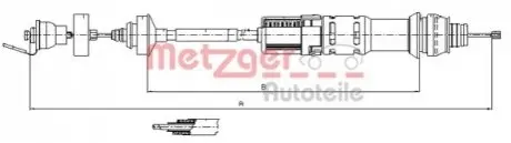Трос зчеплення Peugeot Partner (з авторегул.) METZGER 112198