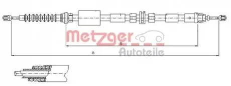 Трос ручного гальма METZGER 115511