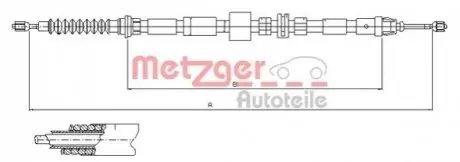 Трос ручного гальма METZGER 115512