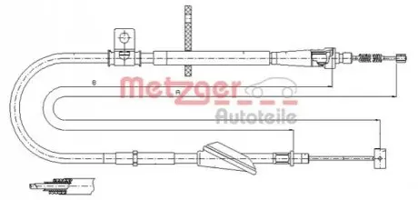 Трос ручного гальма METZGER 115741