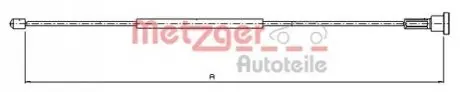 Трос ручника (задній) (R) Opel Corsa/Tigra 00-09 (L=832mm) METZGER 115757