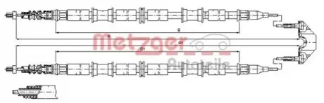 Трос ручника METZGER 115863
