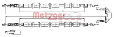 Трос ручника METZGER 115864