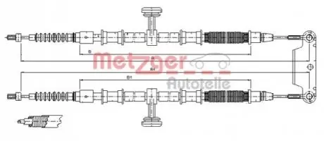 Трос ручного тормоза METZGER 115944