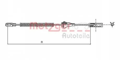 Трос ручного тормоза METZGER 115959