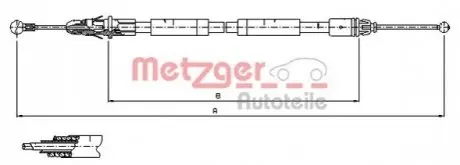 Трос ручного тормоза METZGER 116805