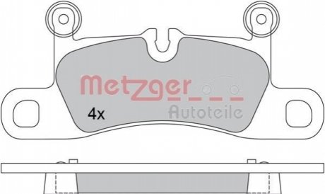 Тормозные колодки (задние) Porsche Cayenne/VW Touareg 10- METZGER 1170523 (фото 1)