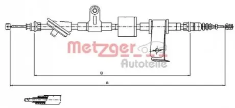 Трос ручника METZGER 120101