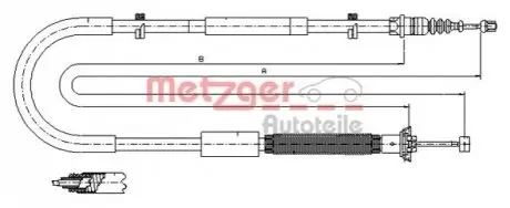 Трос ручного тормоза METZGER 120703