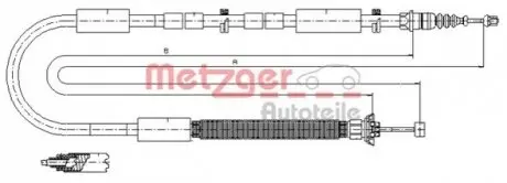Трос ручного тормоза METZGER 120706