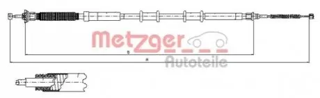 Трос ручного тормоза METZGER 120716