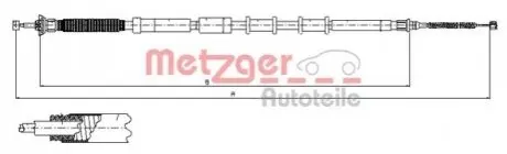 Трос ручного тормоза METZGER 120719