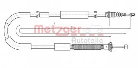 Трос ручного тормоза METZGER 120722