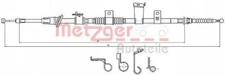 Трос ручника METZGER 172300