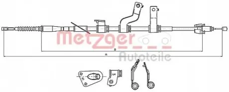 Трос ручника METZGER 172579