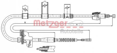 Трос ручного тормоза METZGER 176021