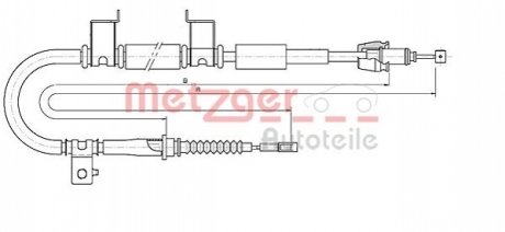 Трос ручного тормоза METZGER 176053