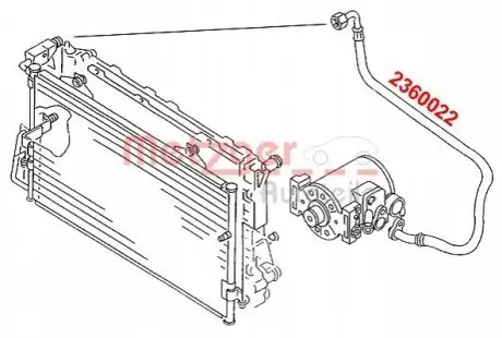 Шланг гумовий,комбінований, з фітингами METZGER 2360022 Купити в Україні