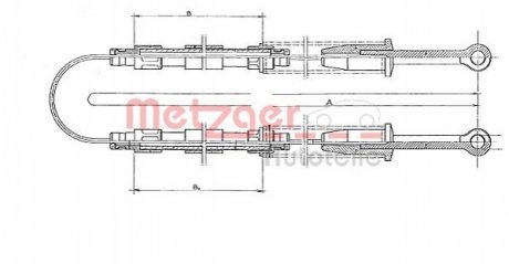 Трос ручного гальма METZGER 3214 (фото 1)