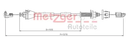 Трос акселератора METZGER 3.RE001 Купити в Україні