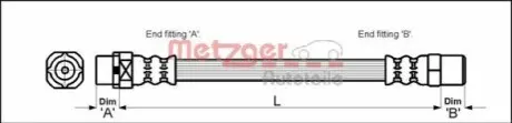 Гальмівний шланг METZGER 4110053 Купити в Україні