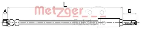 Шланг гальмівний (задній) BMW 3 (E90/F30/F80)/X1 (E84) 04-19 (L=221mm) N20/N43/N44/N46/N52/N55 METZGER 4110145 Купити в Україні