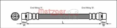Шланг гальмівний METZGER 4110338 Купити в Україні