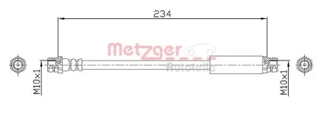 Тормозной шланг METZGER 4110359