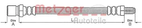 Гальмівний шланг METZGER 4118426 Купити в Україні