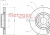Диск гальмівний (передній) Peugeot 407 04-10 (283x26) - METZGER 6110230 (4246P7, 4249G7, 4249L3)