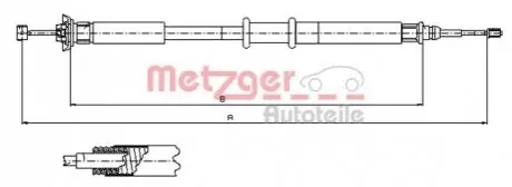 Трос ручного тормоза METZGER 63120