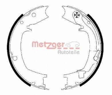 Тормозные колодки ручного тормоза METZGER MG204 (фото 1)