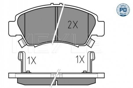 Тормозные колодки HONDA P. CIVIC 91- - 025 216 9715/PD (06450SAAG00, 06450SAAE50, 45022S04505) MEYLE 0252169715PD