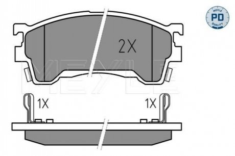 Колодки гальмівні MAZDA P. 626 91-/ PROBE - 025 217 5416/PD (3401278, 3894048, BLYM3323Z) MEYLE 0252175416PD (фото 1)