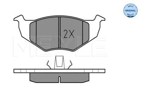 Комплект гальмівних колодок передн, SEAT CORDOBA, CORDOBA VARIO, IBIZA II, TOLEDO I VW GOLF III, POLO, POLO III CLASSIC, VENTO 1.0-1.9D 05.91-12.02 Meyle 0252186615