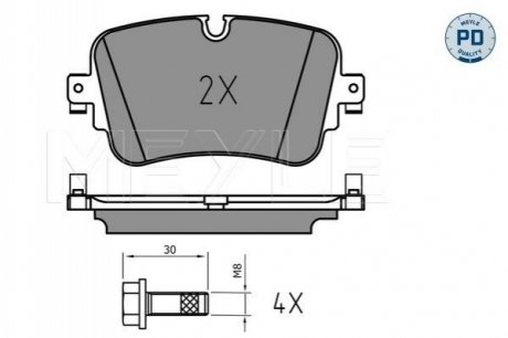 Тормозные колодки AUDI T. Q7 2,0-3,0 QUATTRO 15- MEYLE 0252230717PD (фото 1)