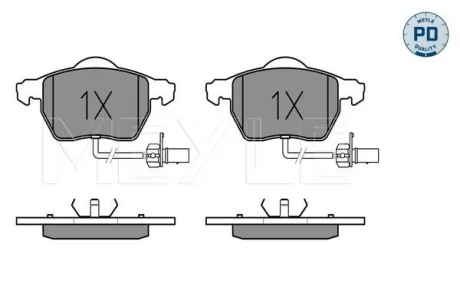 Колодки гальмівні (передні) Audi A4/A6/VW Passat 95- Meyle 0252301820PD