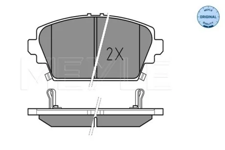 Комплект гальмівних колодок передн, HONDA ACCORD VI MG ZR, ZS NISSAN ALMERA TINO, PRIMERA 1.6-2.5 03.97 Meyle 0252309416W