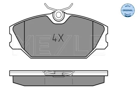 Комплект гальмівних колодок передн, RENAULT CLIO II, LAGUNA I, MEGANE I, MEGANE I CLASSIC, MEGANE I COACH, MEGANE SCÉNIC, SAFRANE II, SCENIC I 1.4-3.0 06.95-06.09 Meyle 0252317218