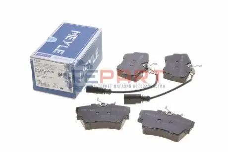 Комплект гальмівних колодок задн, VW MULTIVAN T5, TRANSPORTER T4, TRANSPORTER T5 1.9D-3.2 07.90-08.15 Meyle 0252322416W Купити в Україні