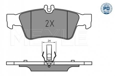 Колодки гальмівні DB T. C218/X218/W212 09- MEYLE 0252333516PD