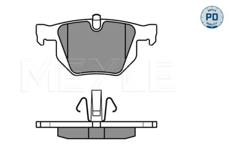 Комплект гальмівних колодок задн, BMW 3 (E90), 3 (E91), 3 (E92), 3 (E93), X1 (E84) 2.0-3.0D 12.04-12.13 Meyle 0252355017PD