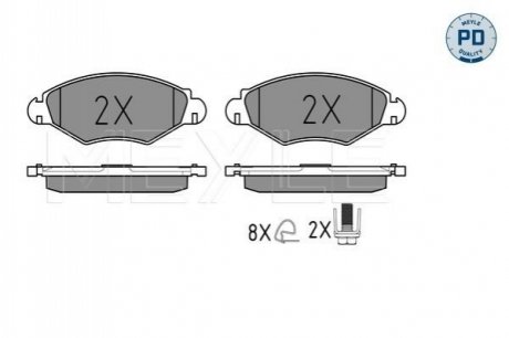 Колодки гальмівні PEUGEOT P. 206/306 99- MEYLE 0252359718PD