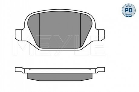 Колодки гальмівні FIAT T. PANDA 4X4/500/PUNTO II - 025 236 0113/PD (77363445, 77364024, 77364961) MEYLE 0252360113PD (фото 1)