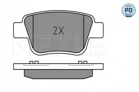 Колодки гальмівні TOYOTA T. AVENSIS 03- MEYLE 0252362016PD (фото 1)